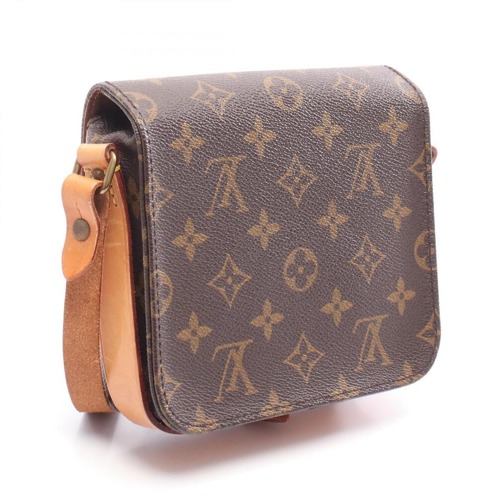 Louis Vuitton Cartouchiere Shoulder Bag Canvas Leather Monogram Brown